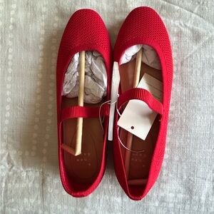 a new day - Red Cloth Mary Janes - Sz 7 NWT